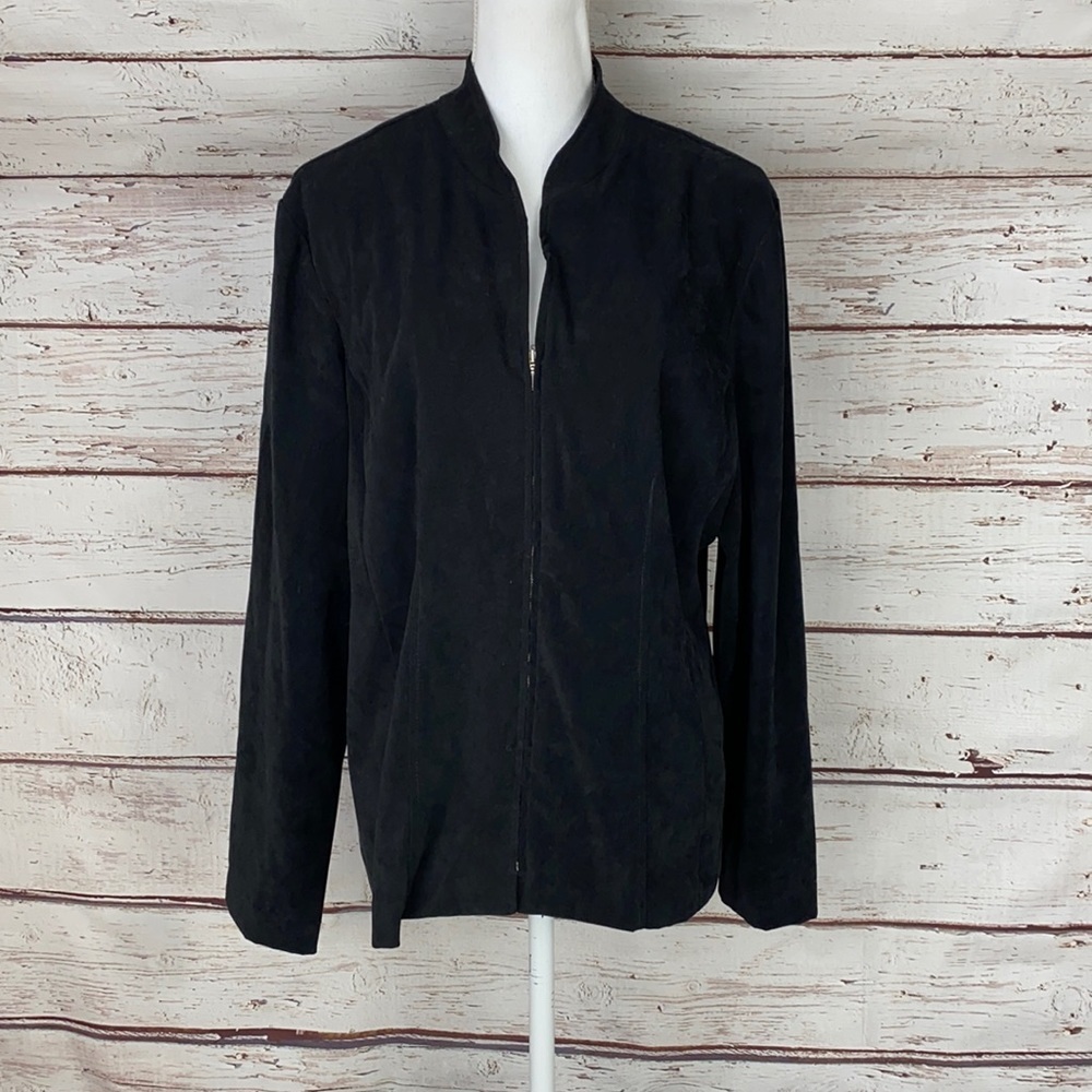 Dressbarn Black XL zip up jacket